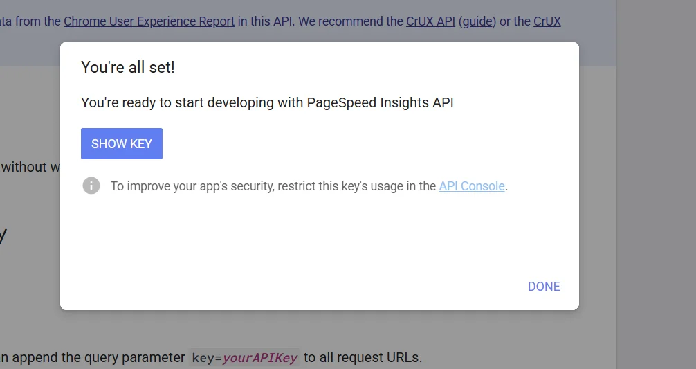 API Key Setup Step 5